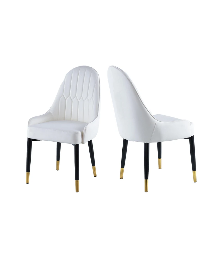Simplie Fun Leather Dining Chairs, Set of 2, Modern Design