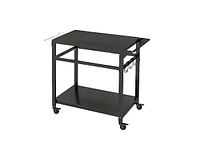 Slickblue Double-Shelf Movable Bbq Cart with 4 Lockable Wheels