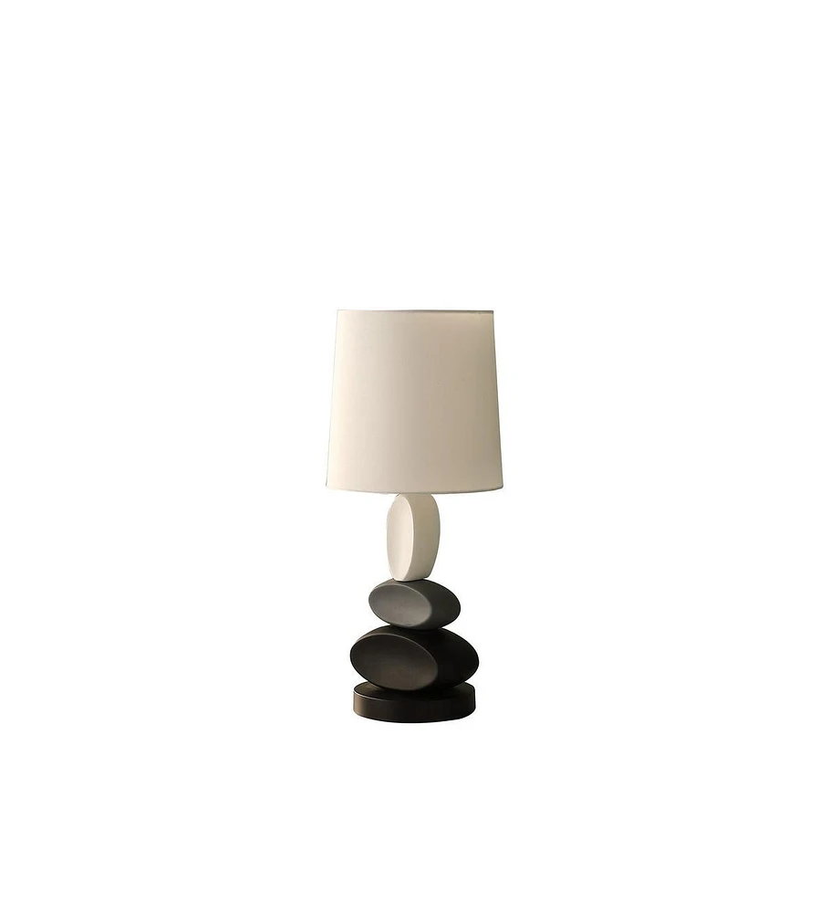 Streamdale Furniture 19" In Coastal Como Modern Stacked Tablets Metal Table Lamp