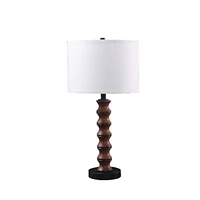 Streamdale Furniture 27.5" In Coastal Littoral Wood Insp Modern Table Lamp