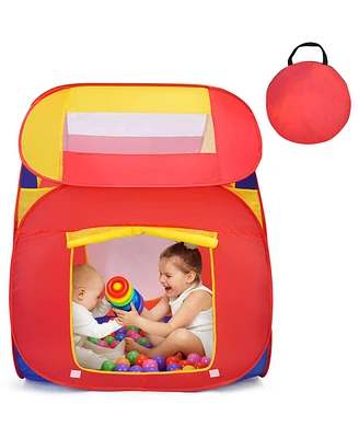 Costway Portable Kid Baby Play House Indoor Outdoor Toy Tent Game Playhut With 100 Balls