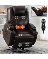 Simplie Fun 350lb Okin Motor Power Lift Recliner with Massage & Heating