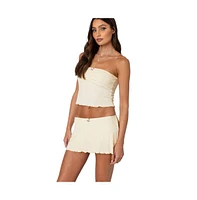 Edikted Women's Dosina Pointelle Tube Top