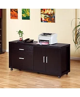 Simplie Fun File Credenza Red Cocoa