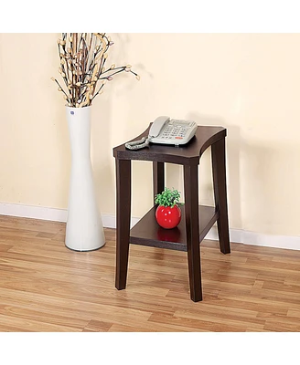 Simplie Fun Chairside Table Red Cocoa