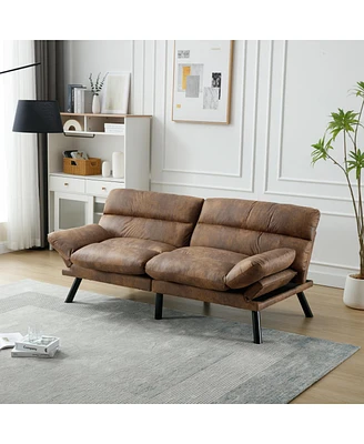 Velvet Sofa, Accent Sofa Loveseat Sofa With Metal Feet