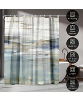 71x74 Coastal Shower Curtain - Upon a Clear by Pi Creative Art