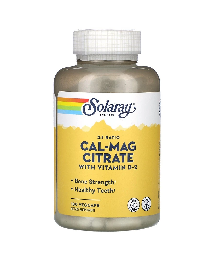 Solaray Cal-Mag Citrate with Vitamin D-2 2:1 Ratio