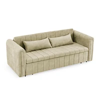 3-in-1 Pull-Out Sleeper Sofa with Rolled Arms