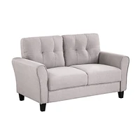 Streamdale Furniture 57.5" Modern Living Room Loveseat Linen Upholstered Couch Furniture For Home Or Office