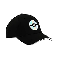 Pokemon Men's Pokemon Adult Holographic Pu Pokeball Black Elite Flex Hat…