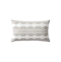 Linen Classique Lace Reversible Decorative Pillow Taupe