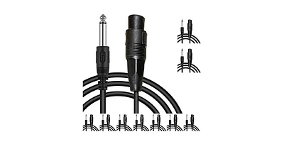 5 Core Xlr Cable Female to 1/4 6.35mm Cord 10Pack • Trs to Xlr Female Balanced Microphone Cord Mic cord 10PCS