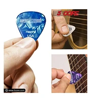 5 Core Guitar Picks 20 Piece 0.96mm Celluloid Heavy Gauge Pick for Acoustic Electric Bass Guitar Natural Feel Warm Tone Puas Para Guitarra