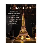 Flash Popup Diy 3D Puzzle Night of Eiffel Tower 164pcs