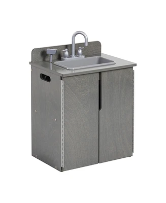 ECR4Kids Girls Play Kitchen Sink, White Wash