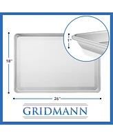 Gridmann 18" x 26" Commercial Grade Aluminum Perforated Baking Sheet Pan, Full Size Baking Tray