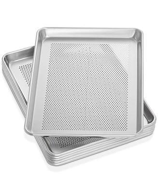 Gridmann 13" x 18" Commercial Grade Aluminum Perforated Baking Sheet Pan, Half Size Baking Tray