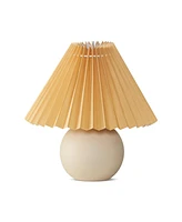 Brightech Serena 10" Ceramic Led Table Lamp with Pleated Shade