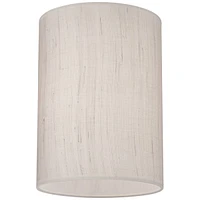 Springcrest Set of 2 Cylinder Lamp Shades Ivory White Small 8" Top x 8" Bottom x 11" High Spider with Replacement Harp and Finial Fitting