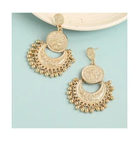 Sohi Women's Coin Drop Earrings