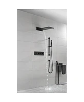 Streamdale Furniture Luxury Square Rain Shower System with Hand Shower