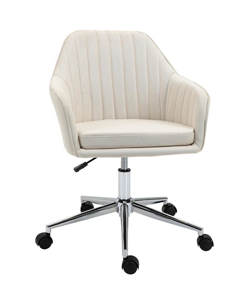 Simplie Fun Vinsetto Beige Swivel Desk Chair