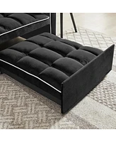 Adjustable Sofa Bed Chair: Black Futon Recliner
