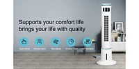 Simple Deluxe Mist Tower Fan, 12 Speeds & 3 Modes Settings Standing Fan, 15 Hour Timing