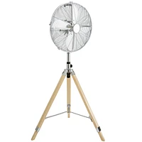 Streamdale Furniture Simple Deluxe Retro Tripod Fan, Home Air Circulation Nostalgic Vertical Fan, 3 Speeds, Adjust