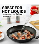 Transparent Turkey Baster with Detachable Bulb Includes Cleaning Brush