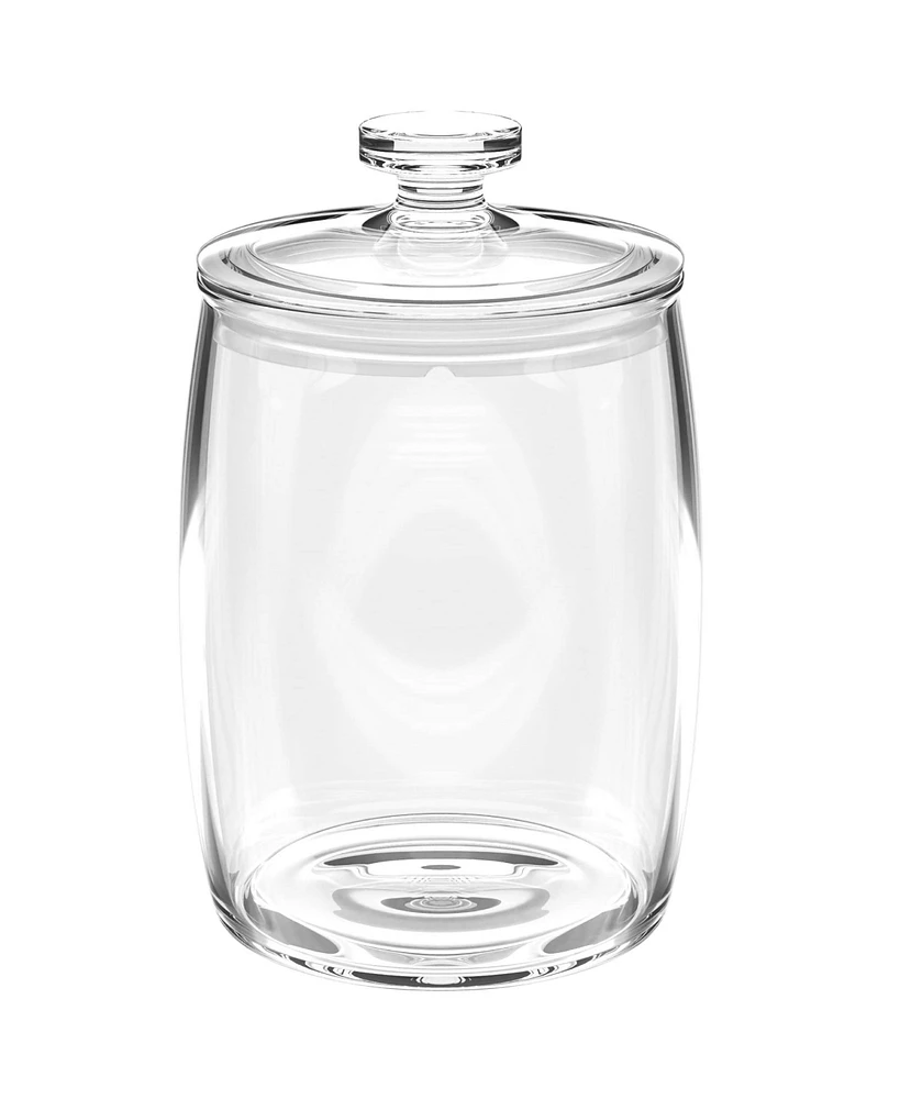 Amici Home Arlo Collection Glass Canister Cookie Jar, Food Safe, Push Top Lid and Plastic Gasket, 76 Ounces, Small