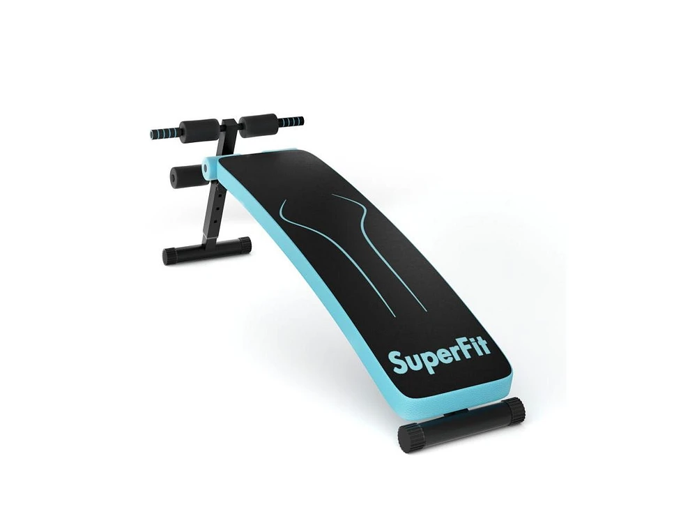 Slickblue Folding Weight Bench Adjustable Sit-up Board Workout Slant