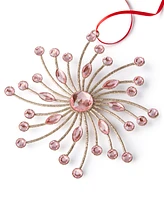 Holiday Lane Sugar Plum Pink Embellished Snowflake Ornament, Exclusively at Macy's