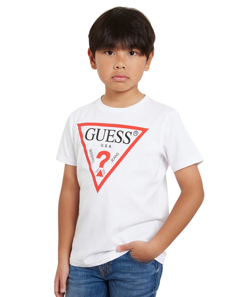 Guess Big Boys Soft Jersey Short Sleeve Classic Logo T-shirt