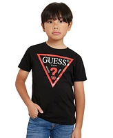 Guess Big Boys Soft Jersey Short Sleeve Classic Logo T-shirt