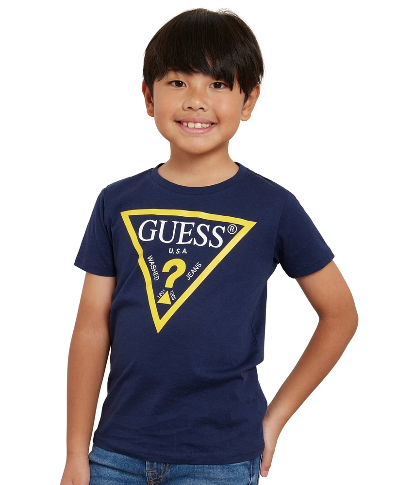 Guess Big Boys Soft Jersey Short Sleeve Classic Logo T-shirt