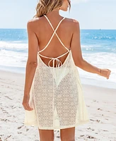 Cupshe Women's Crochet Cami Cover-Up Beach Dress