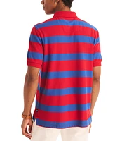 Nautica Men's Classic Short Sleeve Striped Deck Polo Shirt