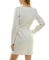 City Studios Juniors' Asymmetric Boucle Sheath Dress