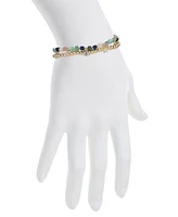 Unwritten Multi Color Stone Cubic Zirconia Evil Eye Star Beaded Stretch Bracelet Set