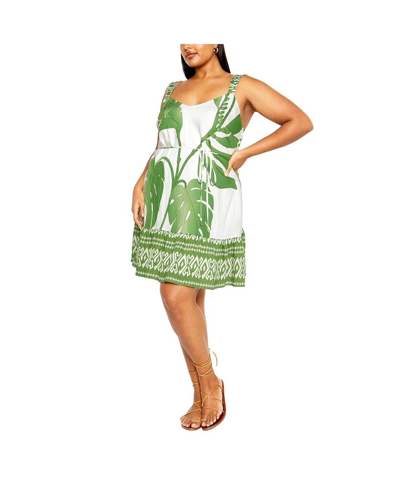 City Chic Women's Peta Print Dress