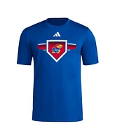 Adidas Men's Royal Kansas Jayhawks 2023/24 Aeroready Homeland Plate Pregame T-Shirt