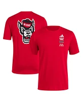 Adidas Men's Nc State Wolfpack Reverse Retro Baseball 2 Hit T-Shirt