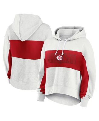 Fanatics Women's Oatmeal Cincinnati s Up for It Fleece Pullover Hoodie