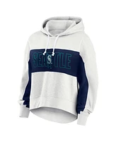 Fanatics Women's Oatmeal Seattle Mariners Up for It Fleece Pullover Hoodie