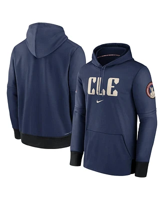 Nike Men's Cleveland Guardians 2024 City Connect Authentic Collection Practice Performance Pullover Hoodie