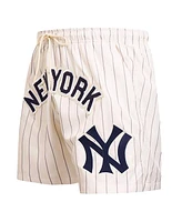 Pro Standard Men's Cream New York Yankees Pinstripe Retro Classic Woven Shorts