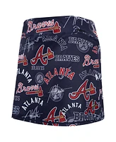 Pro Standard Women's Navy Atlanta Braves Toss Logo Lux Skort