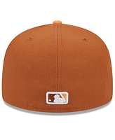 New Era Men's Brown/Orange Los Angeles Dodgers Spring Color Basic Two-Tone 59FIFTY Fitted Hat